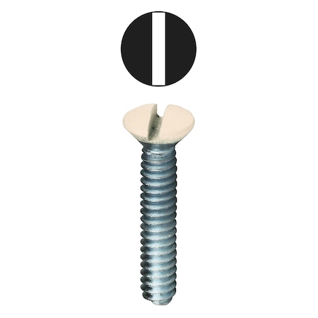 Dottie #6-32 x 3/4 in Slotted Oval Machine Screw, Zinc Plated Carbon Steel, 50 PK 415ALD
